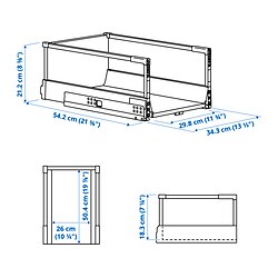Measurement Illustration - MAXIMERA drawer, high