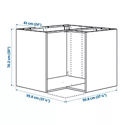 IKEA Puerto Rico - SEKTION base corner cabinet frame, white