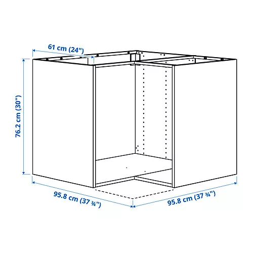 IKEA Puerto Rico - SEKTION base corner cabinet frame, white