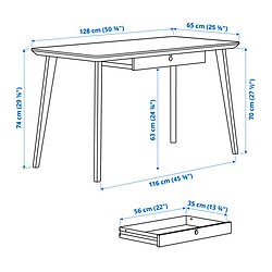Measurement Illustration - LISABO desk