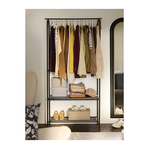 GRÅFJÄLLET, clothes rack with shoe storage 2 of 8 open dialog