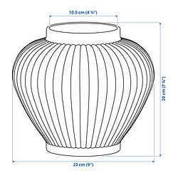 Measurement Illustration - PELARBJÖRK vase