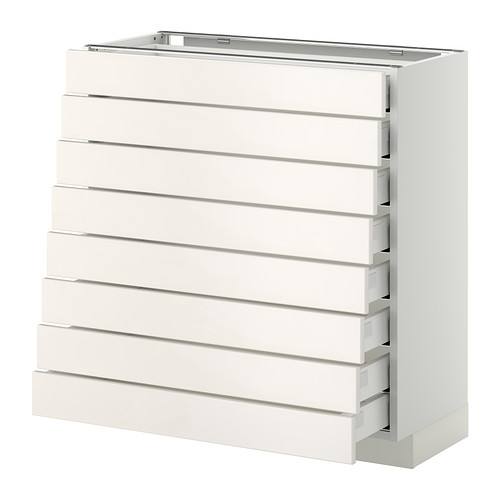 METOD, base cabinet/8 fronts/8 low drawers. 1 of 2 open dialog