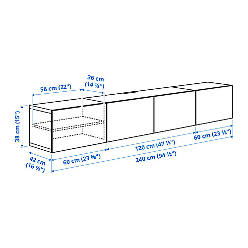 BESTÅ, mueble para TV+puertas. 5 de 5 open dialog