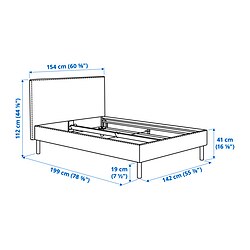 Ilustración de medidas - TÄRNKULLEN funda armazón de cama