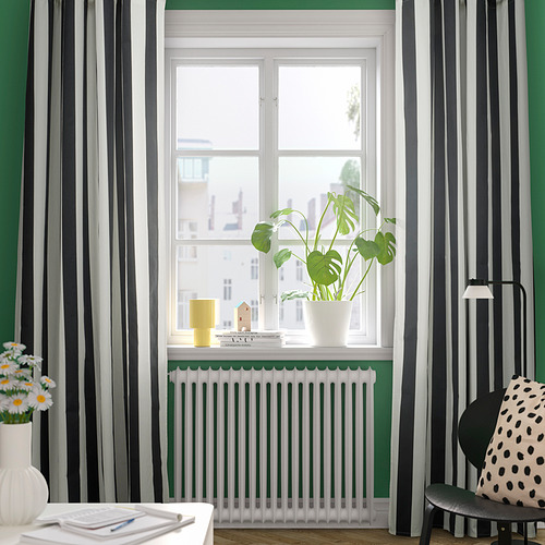 SLÅNHÖSTMAL, cortinas, 1 par. 2 de 5 open dialog