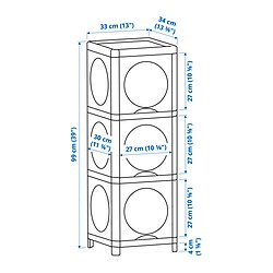 Measurement Illustration - IVÖSJÖN cabinet with doors