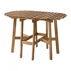 IKEA Puerto Rico - ASKHOLMEN gateleg table outdoor, dark brown, 27 1/2 ...