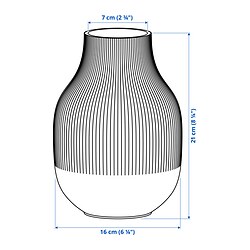 Ilustración de medidas - GRADVIS florero