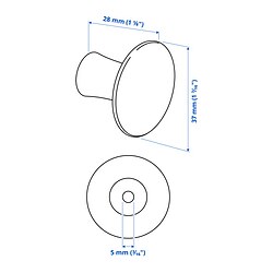 Measurement Illustration - VINNÄSET knob