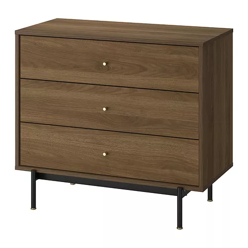 IKEA Puerto Rico - RÅDMANSÖ 3-drawer chest, brown walnut effect