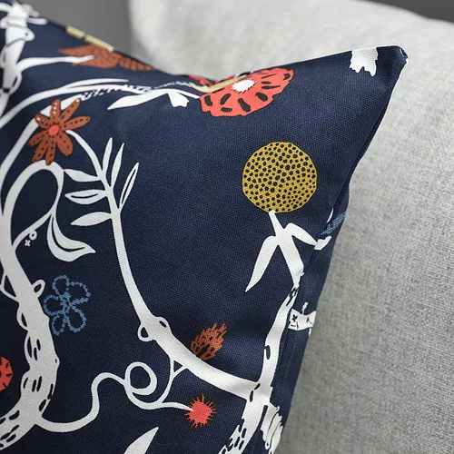 IKEA Mayagüez - REVFINGERÖRT cushion cover, dark blue/multicolor