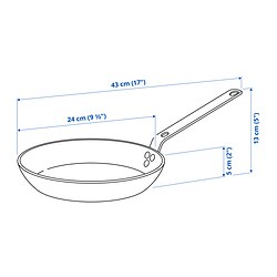 Measurement Illustration - VARDAGEN frying pan