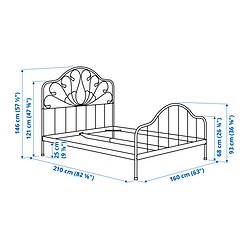 Measurement Illustration - MELLGRUND bed frame