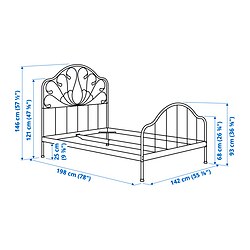 Measurement Illustration - MELLGRUND bed frame