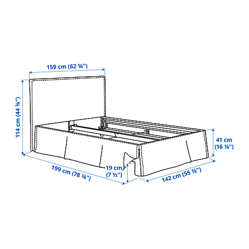 TÄRNKULLEN, funda armazón de cama. 6 de 6 open dialog
