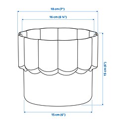Measurement Illustration - HÄNGSÄLG plant pot