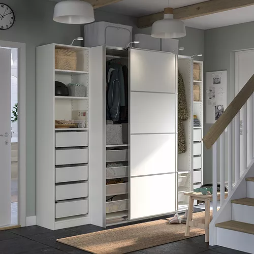 IKEA Puerto Rico - PAX wardrobe frame, white, 19 5/8x13 3/4x79 1/8 