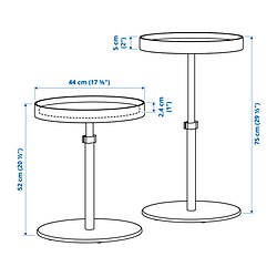 Measurement Illustration - TRANERED side table