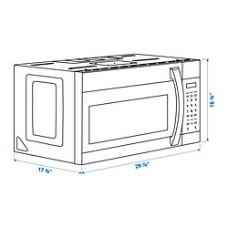 Measurement Illustration - LAGAN Over-the-range microwave