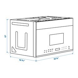 Ilustración de medidas - SOLNEBO microondas instalación superior