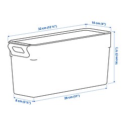 Ilustración de medidas - KLIPPKAKTUS caja para nevera