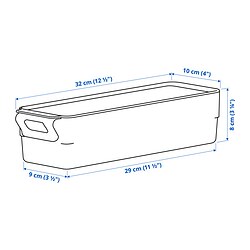 Measurement Illustration - KLIPPKAKTUS storage box for fridge