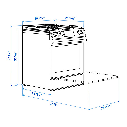 SNESSLINGE, horno+estufa de gas. 3 de 3 abrir diálogo