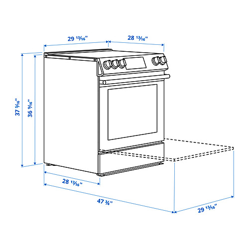 SNESSLINGE, horno+estufa vitrocerámica. 3 de 5 abrir diálogo
