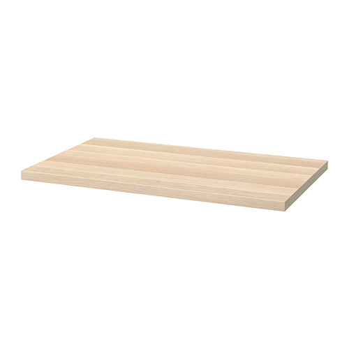 Estante rectangular de madera clara, serie LINNMON, superficie plana, diseño minimalista.