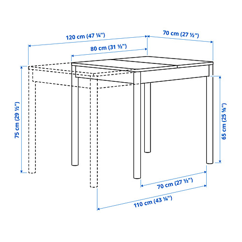 TONSTAD / VIHALS, table and 2 chairs. 7 of 9 open dialog