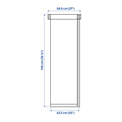 Ilustración de medidas - FRIDANS persiana enrollable opaca
