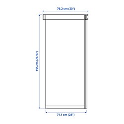 Ilustración de medidas - FRIDANS persiana enrollable opaca