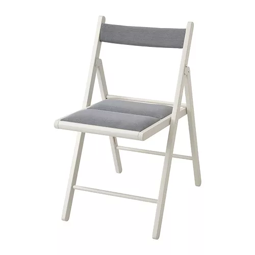 IKEA Puerto Rico - FRÖSVI folding chair, white/Knisa light gray