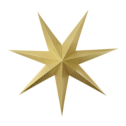 Pantalla de lámpara en forma de estrella de color dorado. Hecho a mano de cartón, es cálido y festivo, perfecto para la decoración navideña.