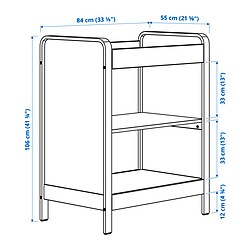 Measurement Illustration - ÄLSKVÄRD changing table