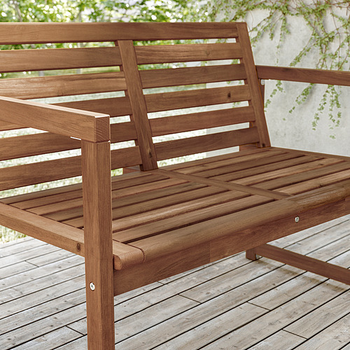 NÄMMARÖ, bench with backrest, outdoor 6 of 8 open dialog