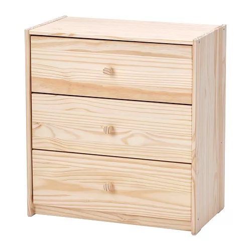 IKEA Mayagüez - RAST chest, vertical, 3-drawer, pine, 24 3/8 