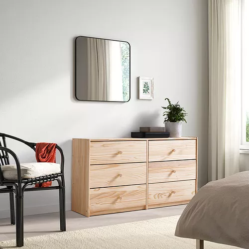IKEA Puerto Rico - RAST dresser, horizontal, 6-drawer, pine