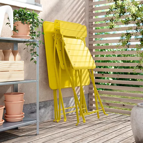 IKEA Puerto Rico SUNDSÖ foldable table, outdoor, bright yellow