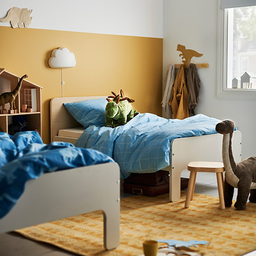 SLÄKT, ext bed frame with slatted bed base 2 of 5 open dialog