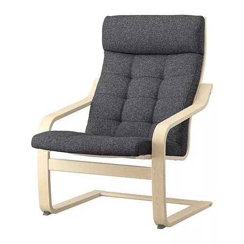 IKEA Puerto Rico POÄNG armchair, birch veneer/Gunnared dark gray