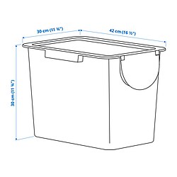Ilustración de medidas - TRÖSKNING cubo con tapa