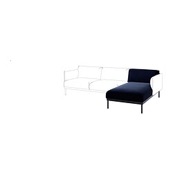 ÄPPLARYD, módulo chaise longue, Djuparp azul oscuro