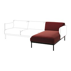ÄPPLARYD, módulo chaise longue, Djuparp marrón rojizo