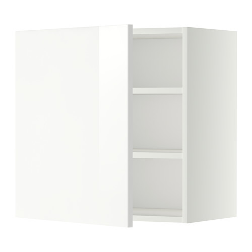Mueble de cocina blanco con estantes ajustables.