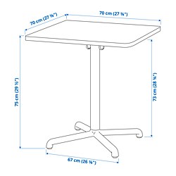 Ilustración de medidas - STENSELE mesa