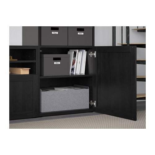 BESTÅ, combinación almacenaje TV con guía para gaveta, apertura a presión. 6 de 9 open dialog