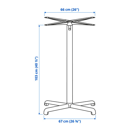 Ilustración con medidas del producto: STENSELE.