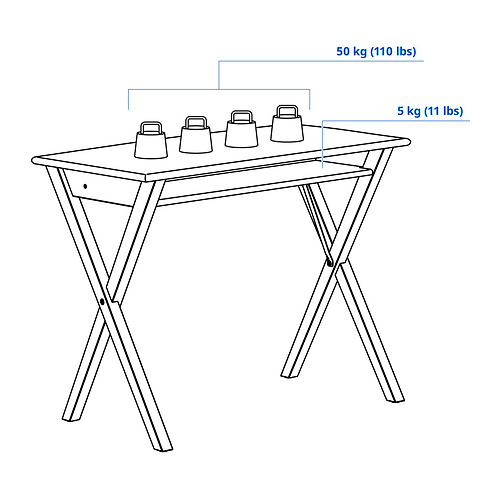 Ilustración con medidas del producto: BOLLPOJKE.